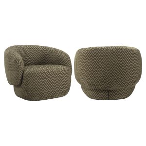 Fauteuil lounge Milano moss chevron