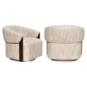 Fauteuil lounge Marina natural softweave swivel fire retardant