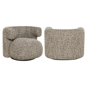 Fauteuil lounge Talley cobblestone swivel