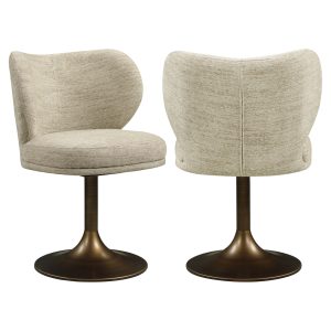 Chaise de salle à manger Amely natural softweave swivel
