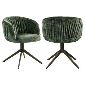Chaise de salle à manger Cassi sage chenille swivel