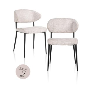 Chaise de salle à manger Bea lovely cream (Set of 2)