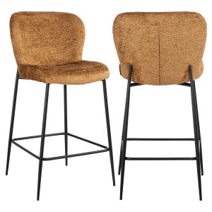 Tabouret de comptoir Darby cognac fusion